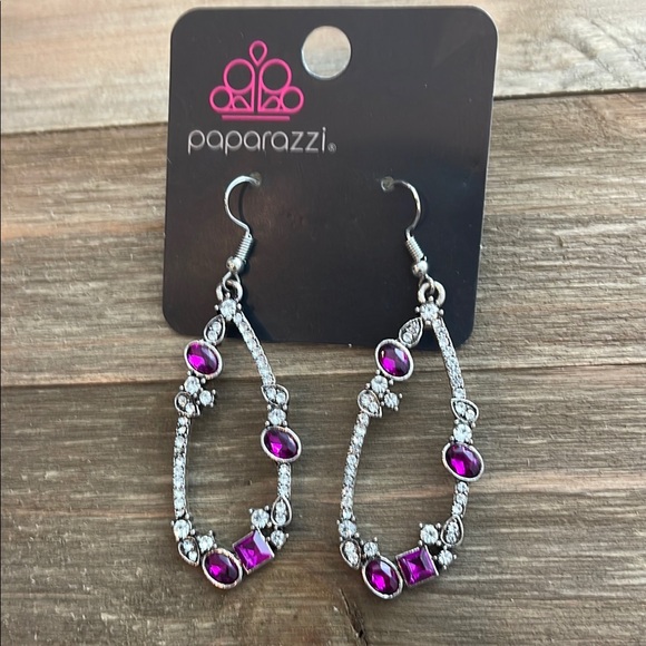 ❄️ Paparazzi | Silver and Purple Teardrop Earrings Boho Date Night - Picture 9 of 13
